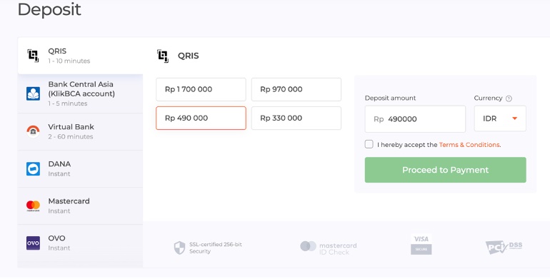 Ավանդ IQ Option-ում տեղական բանկի միջոցով Մալայզիայում, Թաիլանդում և Լաոսում