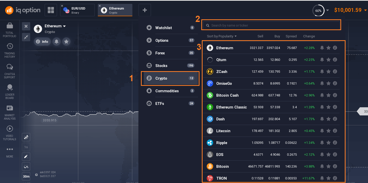 Cara Deposit dan Trading instrumen CFD (Forex, Crypto, Stocks) di IQ Option Cara Deposit dan Trading instrumen CFD (Forex, Crypto, Stocks) di IQ Option